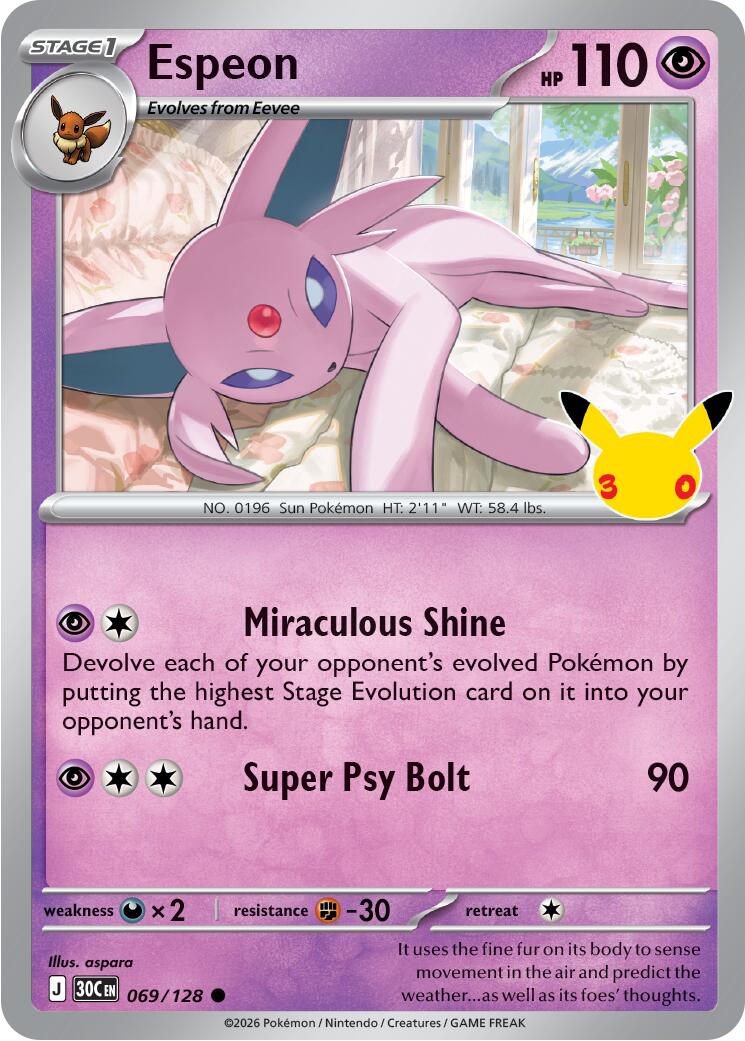 Espeon (069/128) [Mega Evolution: 30th Celebration] | Card Citadel