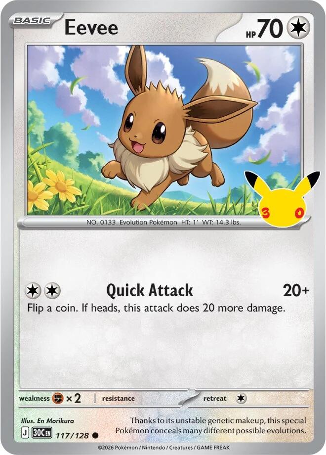Eevee (117/128) [Mega Evolution: 30th Celebration] | Card Citadel