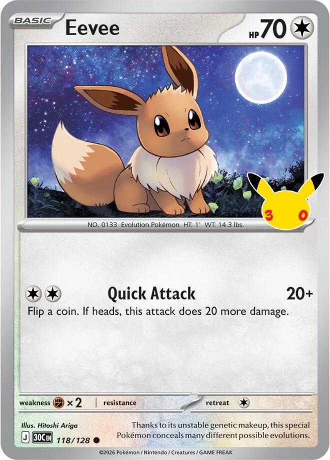 Eevee (118/128) [Mega Evolution: 30th Celebration] | Card Citadel