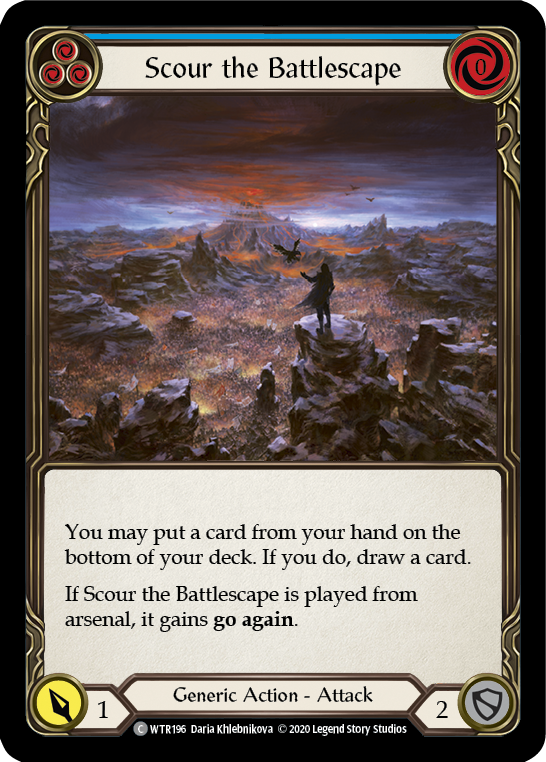 Scour the Battlescape (Blue) [U-WTR196] (Welcome to Rathe Unlimited)  Unlimited Rainbow Foil | Card Citadel