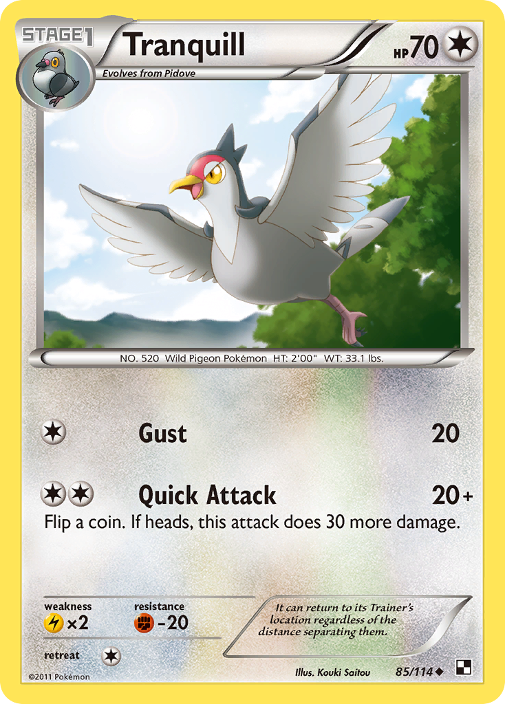 Tranquill (85/114) [Black & White: Base Set] | Card Citadel