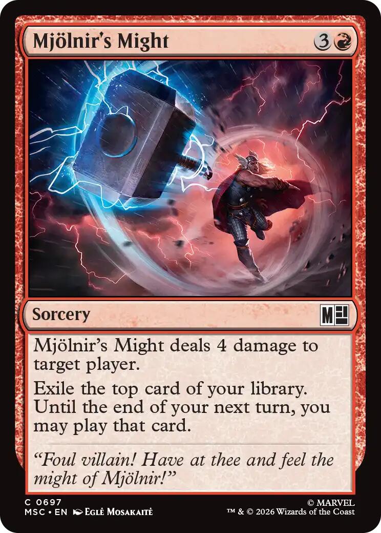 Mjollnir's Might [Marvel Super Heroes Commander] | Card Citadel