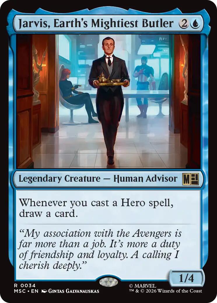 Jarvis, Earth's Mightiest Butler (Surge Foil) [Marvel Super Heroes Commander] | Card Citadel