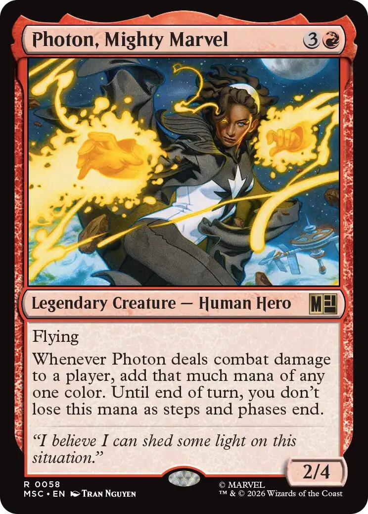Photon, Mighty Marvel (Surge Foil) [Marvel Super Heroes Commander] | Card Citadel