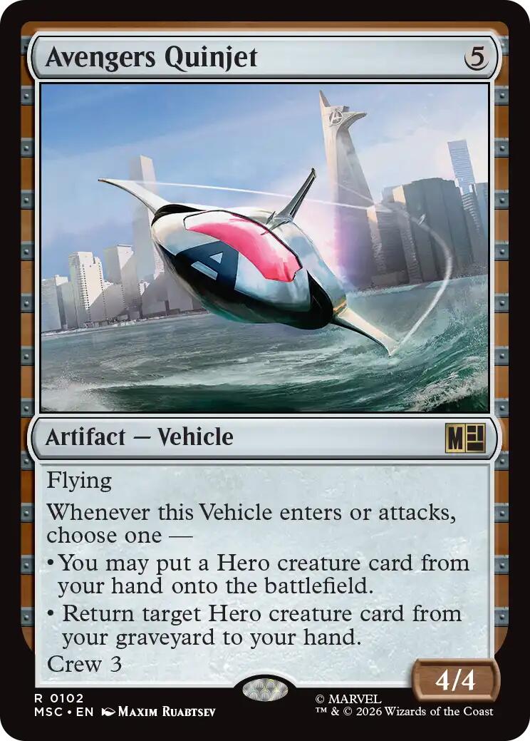 Avengers Quinjet (Surge Foil) [Marvel Super Heroes Commander] | Card Citadel