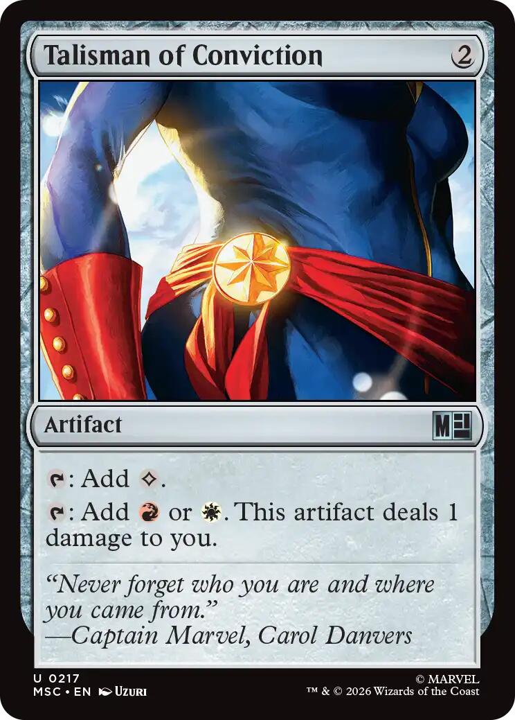 Talisman of Conviction (Surge Foil) [Marvel Super Heroes Commander] | Card Citadel