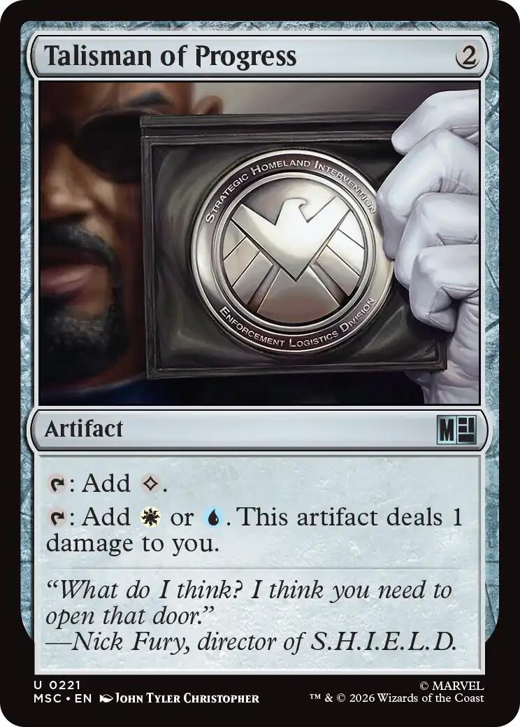 Talisman of Progress (Surge Foil) [Marvel Super Heroes Commander] | Card Citadel