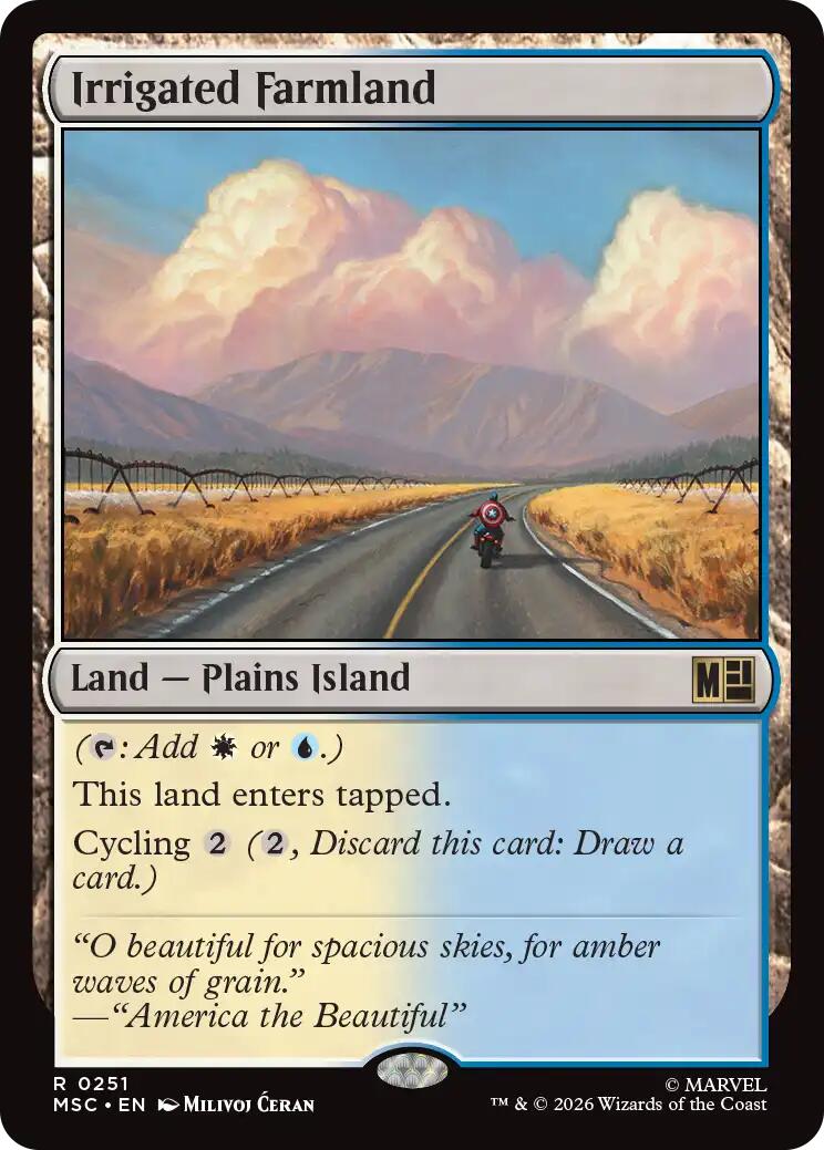 Irrigated Farmland (Surge Foil) [Marvel Super Heroes Commander] | Card Citadel