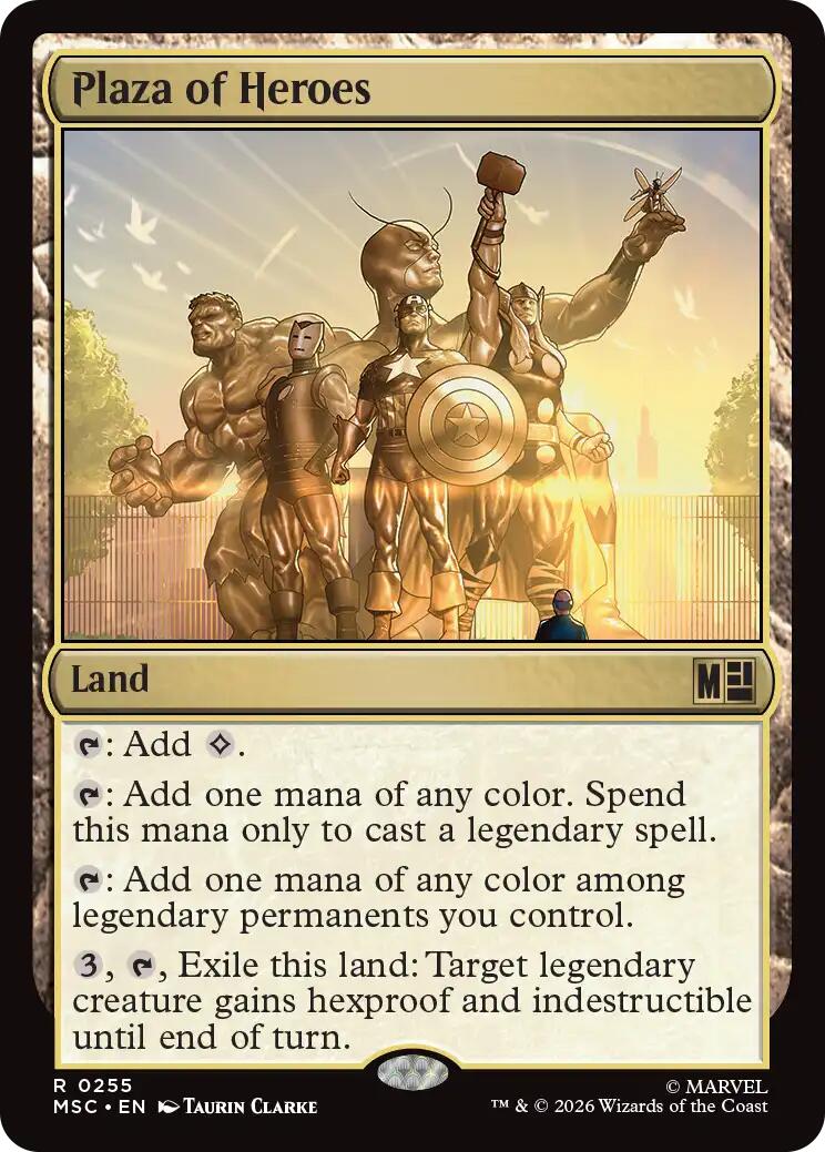 Plaza of Heroes (Surge Foil) [Marvel Super Heroes Commander] | Card Citadel