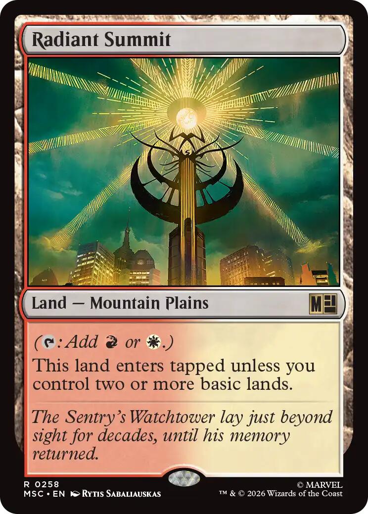 Radiant Summit (Surge Foil) [Marvel Super Heroes Commander] | Card Citadel