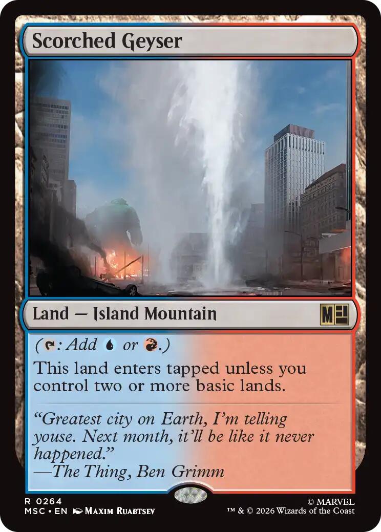 Scorched Geyser (Surge Foil) [Marvel Super Heroes Commander] | Card Citadel