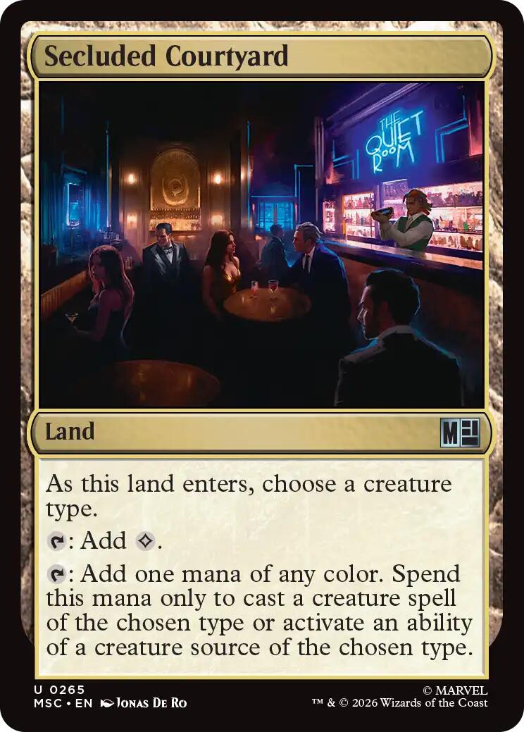 Secluded Courtyard (Surge Foil) [Marvel Super Heroes Commander] | Card Citadel