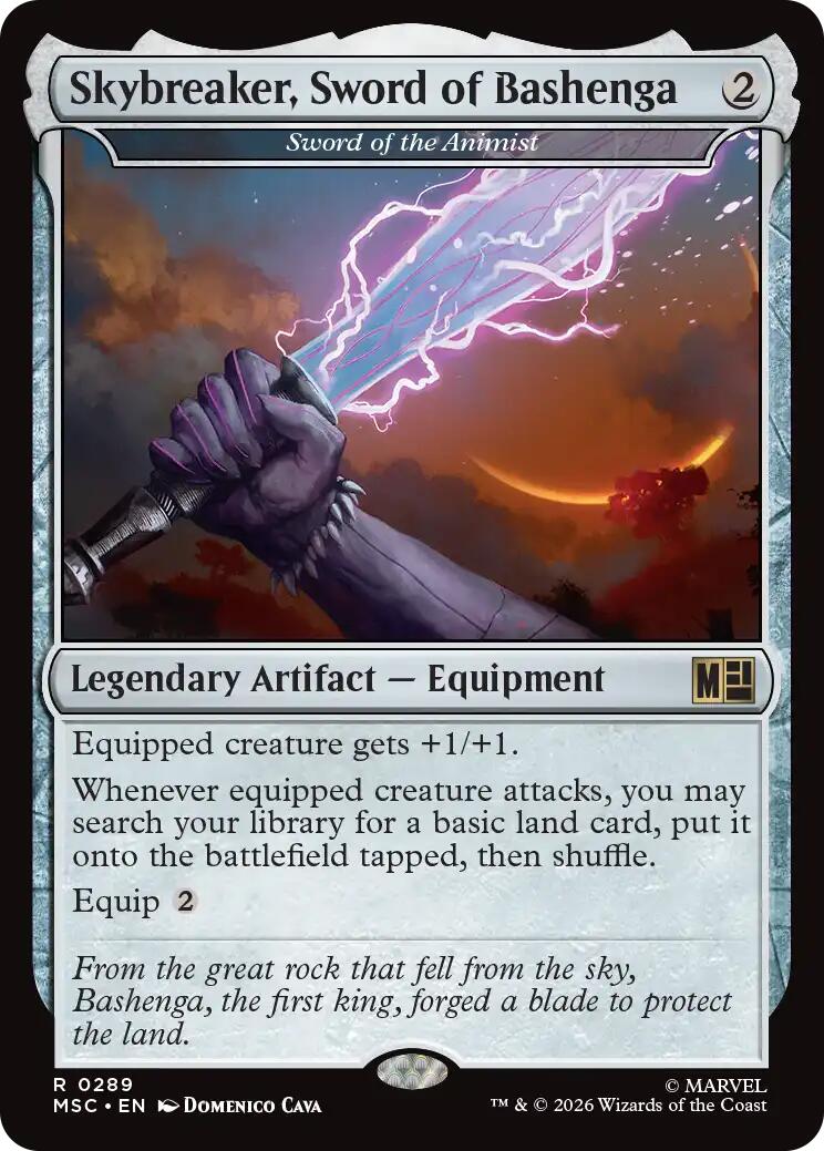 Skybreaker, Sword of Bashenga - Sword of the Animist (Surge Foil) [Marvel Super Heroes Commander] | Card Citadel