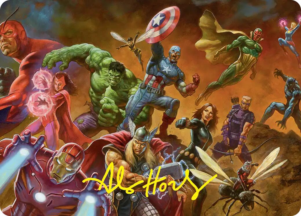Avengers Assemble! Art Card (Gold-Stamped Signature) [Marvel Super Heroes Art Series] | Card Citadel