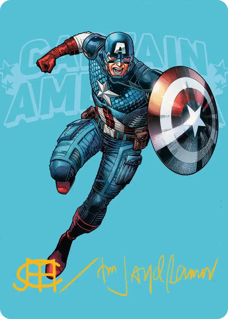 Captain America, Super-Soldier Art Card (Gold-Stamped Signature) [Marvel Super Heroes Art Series] | Card Citadel