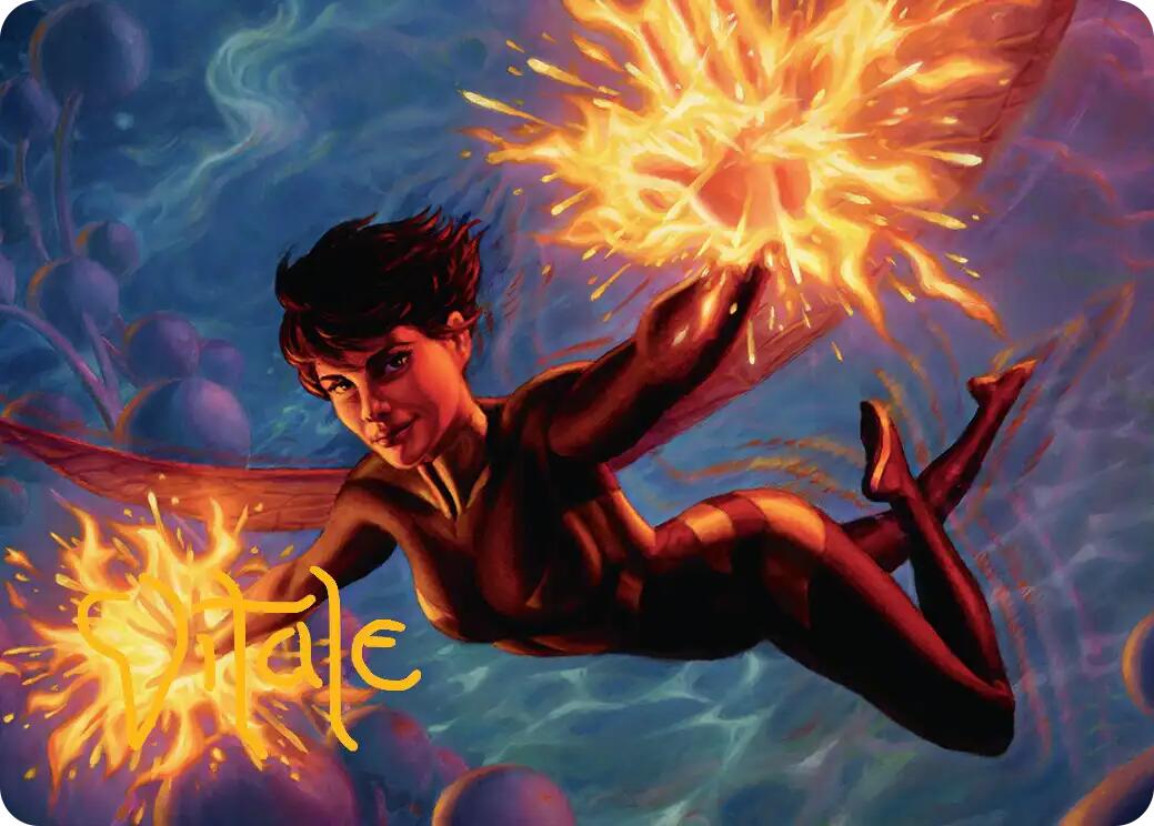The Wasp, Winsome Avenger Art Card (Gold-Stamped Signature) [Marvel Super Heroes Art Series] | Card Citadel