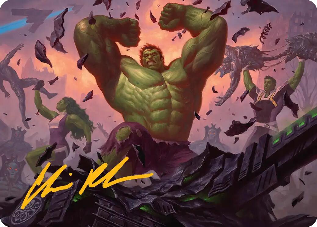 HULK SMASH! Art Card (Gold-Stamped Signature) [Marvel Super Heroes Art Series] | Card Citadel