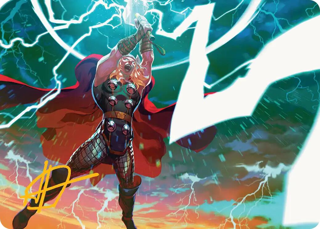 Lightning Strike Art Card (Gold-Stamped Signature) [Marvel Super Heroes Art Series] | Card Citadel