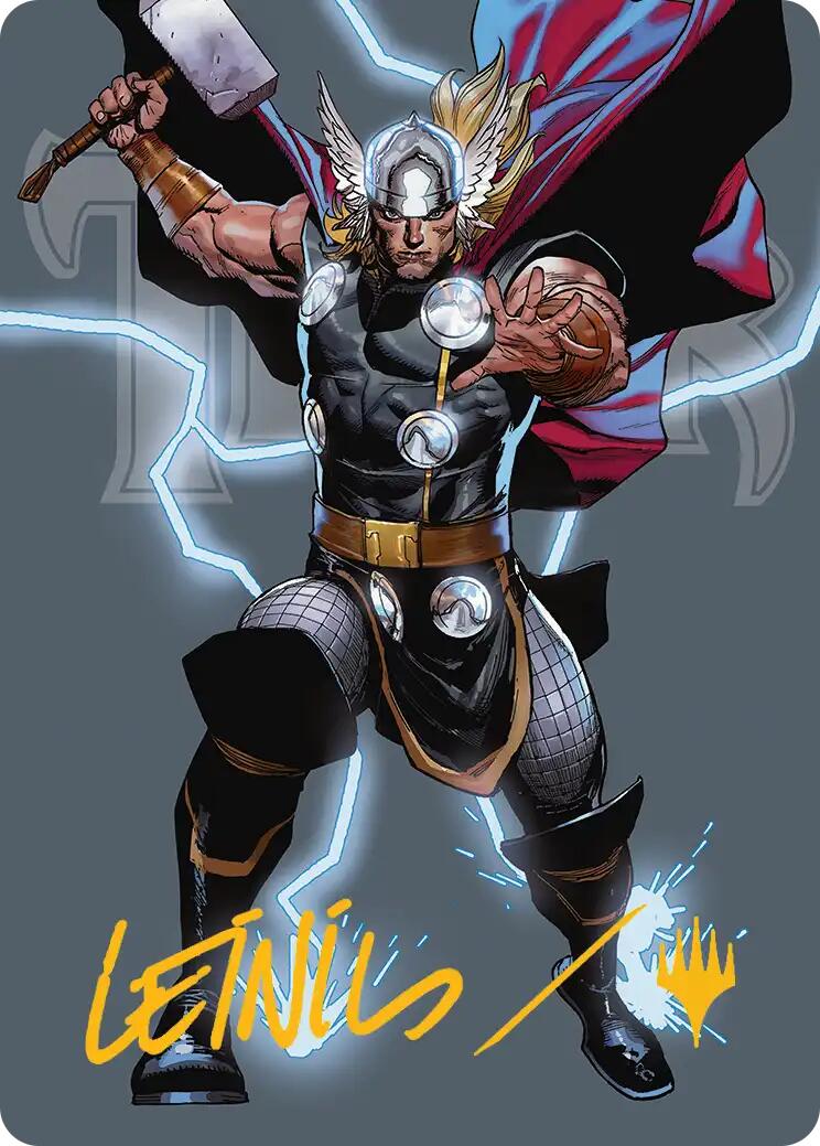 Thor, God of Thunder Art Card (Gold-Stamped Signature) [Marvel Super Heroes Art Series] | Card Citadel