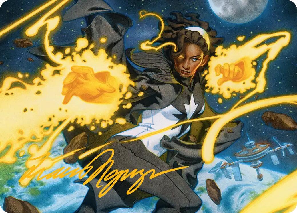 Photon, Mighty Marvel Art Card (Gold-Stamped Signature) [Marvel Super Heroes Art Series] | Card Citadel