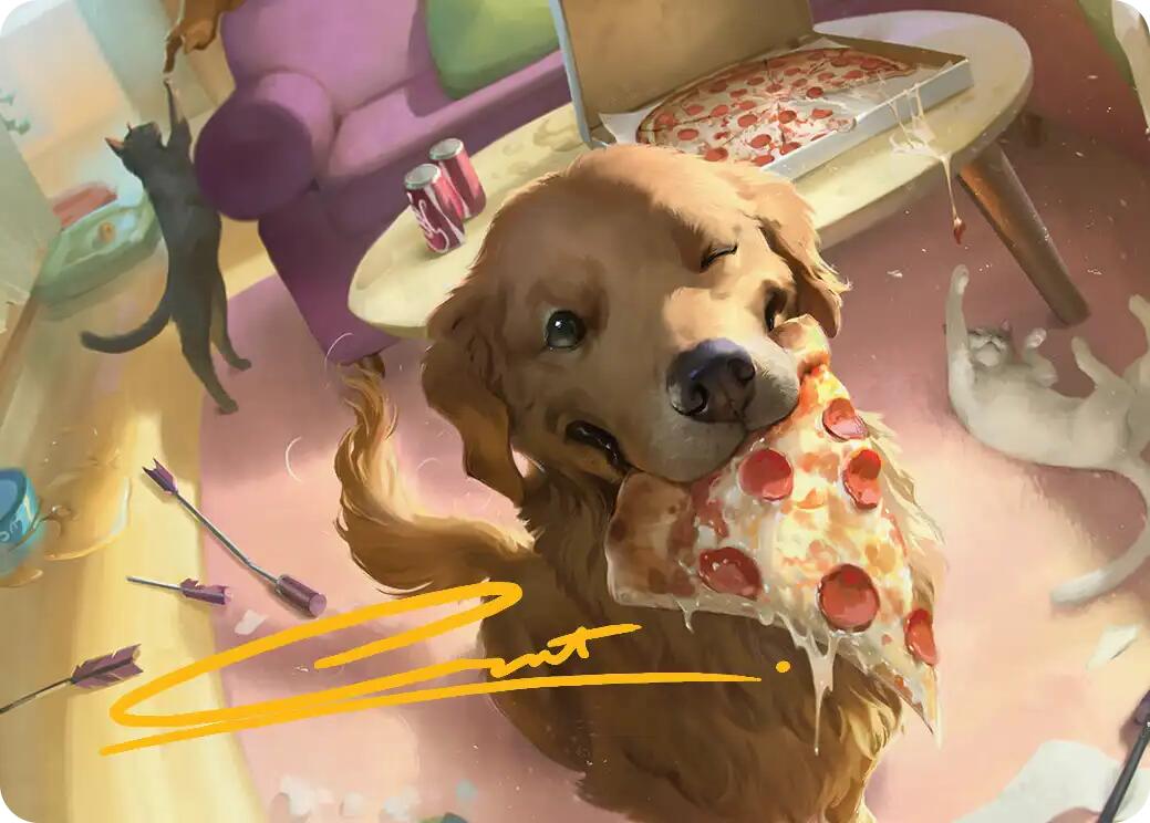 Lucky the Pizza Dog Art Card (Gold-Stamped Signature) [Marvel Super Heroes Art Series] | Card Citadel