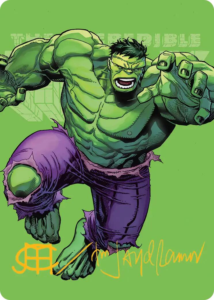 The Incredible Hulk Art Card (Gold-Stamped Signature) [Marvel Super Heroes Art Series] | Card Citadel