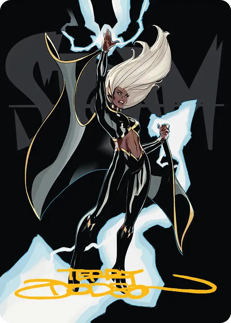 Storm, Windrider Art Card (Gold-Stamped Signature) [Marvel Super Heroes Art Series] | Card Citadel