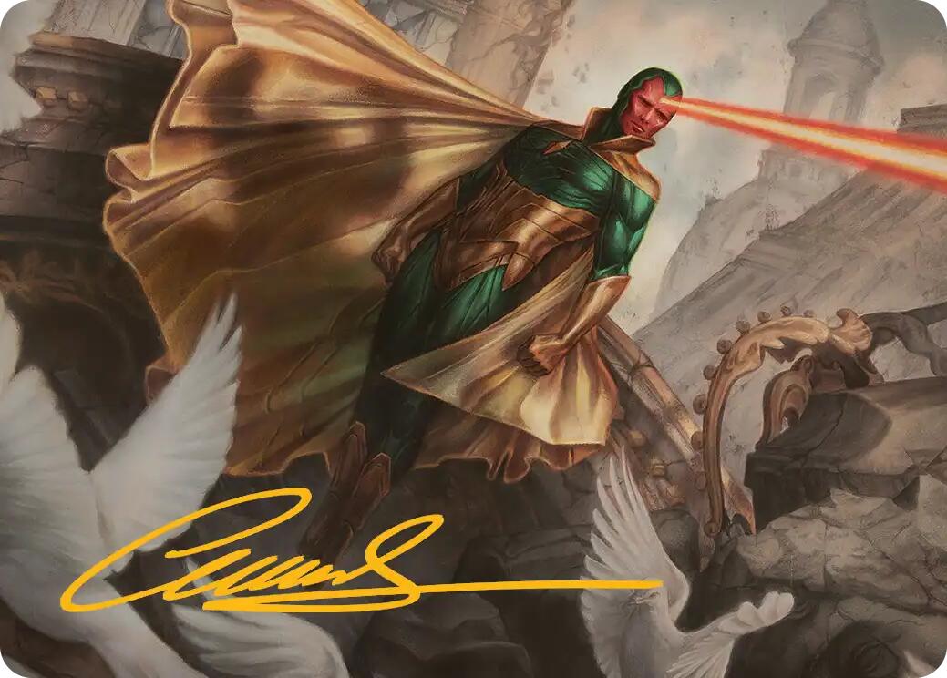 The Vision Art Card (Gold-Stamped Signature) [Marvel Super Heroes Art Series] | Card Citadel
