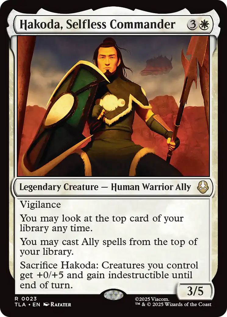 Hakoda, Selfless Commander [Avatar: The Last Airbender] | Card Citadel