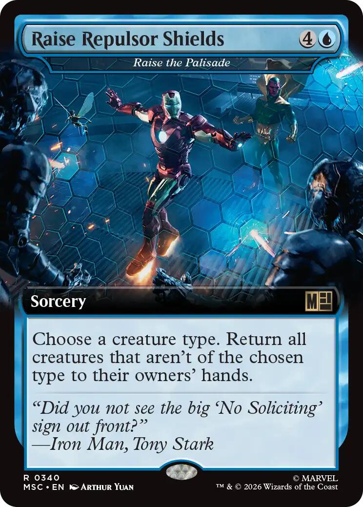 Raise Repulsor Shields - Raise the Palisade (Extended Art) [Marvel Super Heroes Commander] | Card Citadel