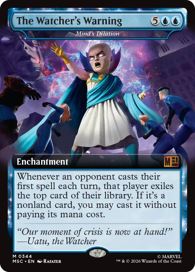 The Watcher's Warning - Mind's Dilation (Extended Art) [Marvel Super Heroes Commander] | Card Citadel