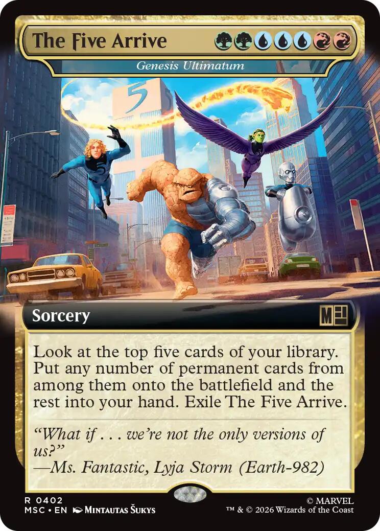The Five Arrive - Genesis Ultimatum (Extended Art) [Marvel Super Heroes Commander] | Card Citadel