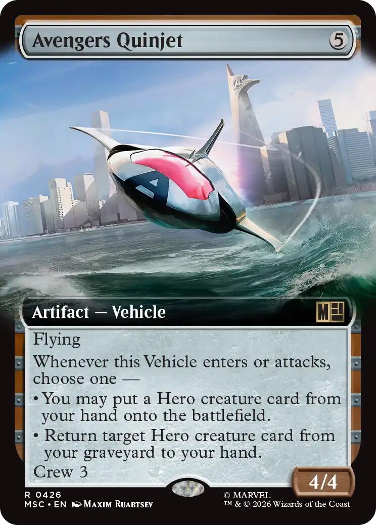 Avengers Quinjet (Extended Art) [Marvel Super Heroes Commander] | Card Citadel