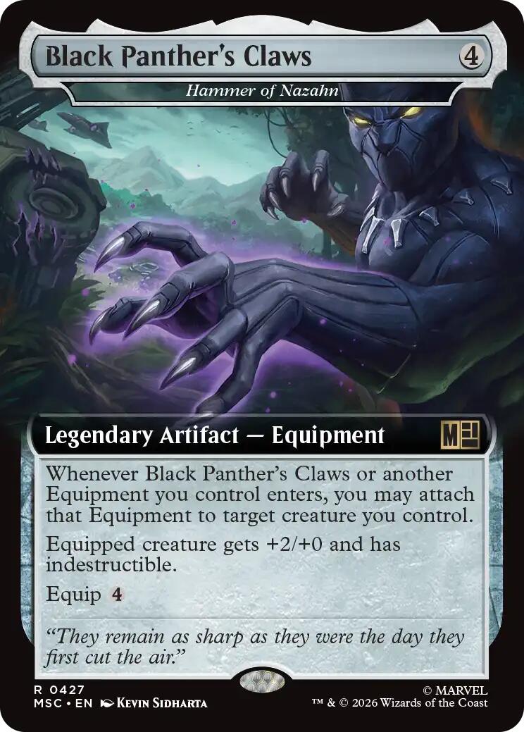 Black Panther's Claws (Extended Art) [Marvel Super Heroes Commander] | Card Citadel