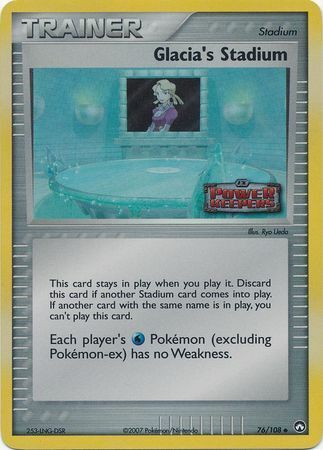 Glacia's Stadium (76/108) (Stamped) [EX: Power Keepers] | Card Citadel