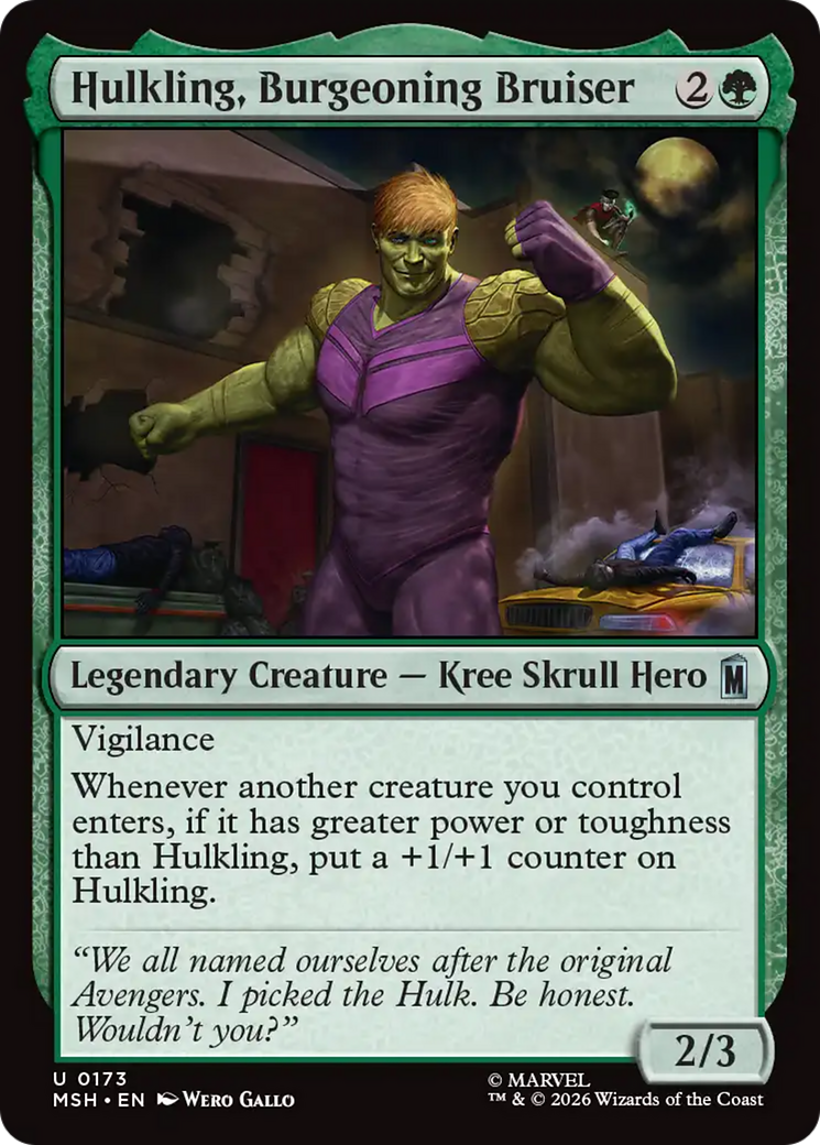 Hulkling, Burgeoning Bruiser [Marvel Super Heroes] | Card Citadel