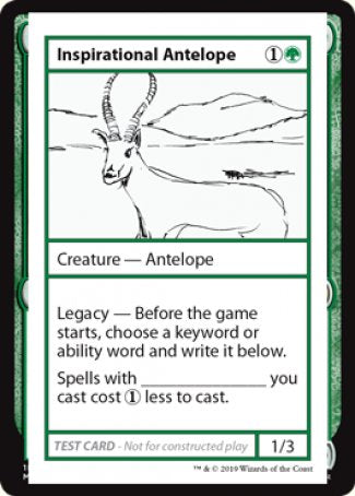 Inspirational Antelope (2021 Edition) [Mystery Booster Playtest Cards] | Card Citadel