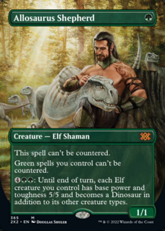 Allosaurus Shepherd (Borderless Alternate Art) [Double Masters 2022] | Card Citadel