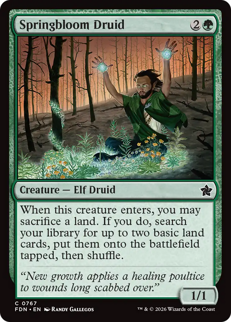 Springbloom Druid (0767) [Foundations] | Card Citadel