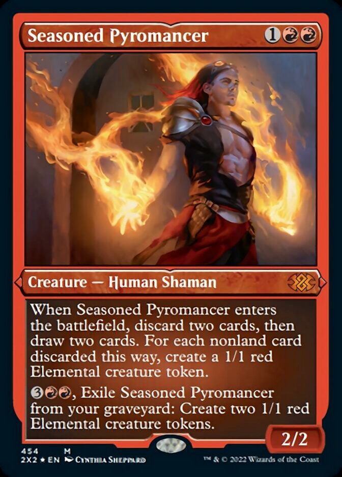 Seasoned Pyromancer (Foil Etched) [Double Masters 2022] | Card Citadel