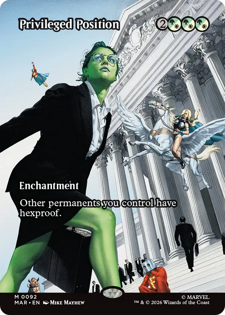 Privileged Position (Borderless) [Marvel Universe: Eternal-Legal] | Card Citadel