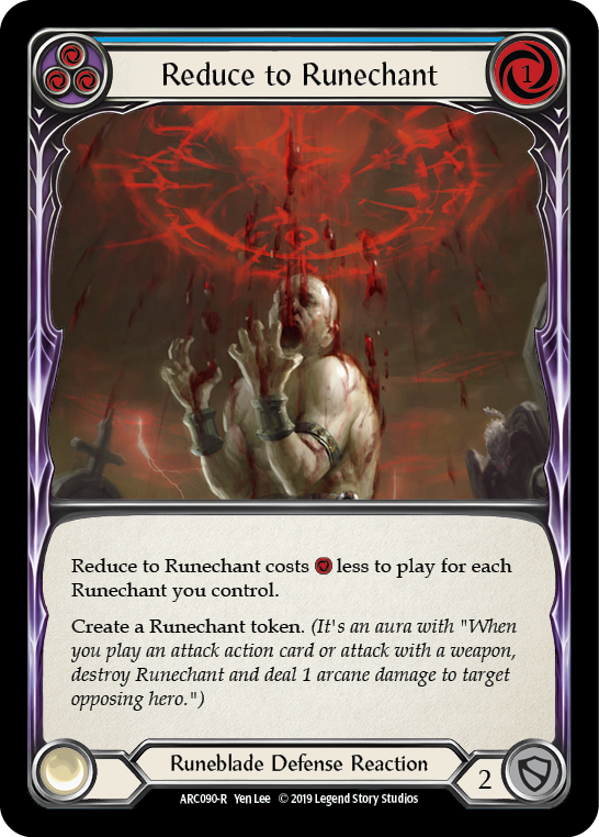 Reduce to Runechant (Blue) [ARC090-R] (Arcane Rising)  1st Edition Normal | Card Citadel