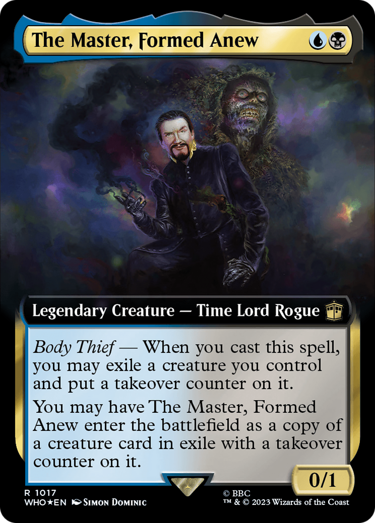 The Master, Formed Anew (Extended Art) (Surge Foil) [Doctor Who] | Card Citadel