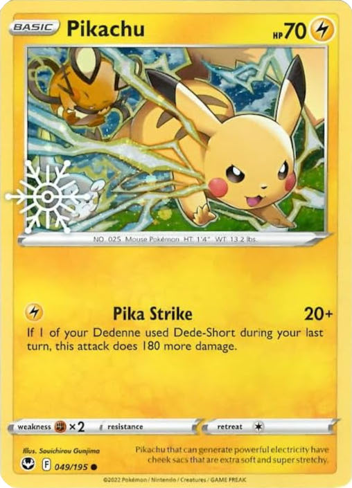 Pikachu (049/195) (Holiday Calendar) [Sword & Shield: Silver Tempest] | Card Citadel