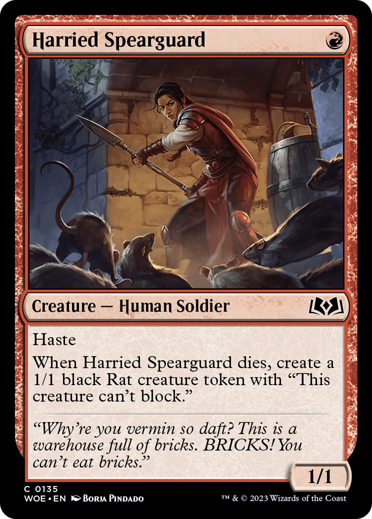 Harried Spearguard [Wilds of Eldraine] | Card Citadel