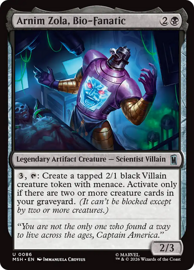 Arnim Zola, Bio-Fanatic [Marvel Super Heroes] | Card Citadel