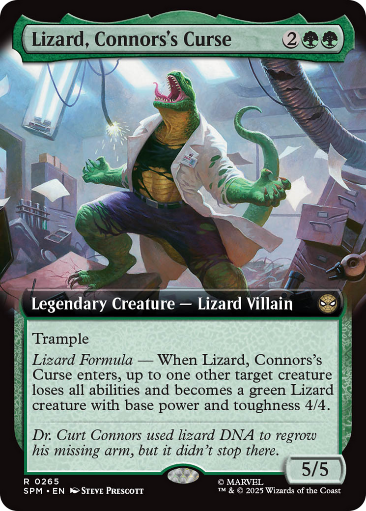 Lizard, Connors's Curse (Extended Art) [Marvel's Spider-Man] | Card Citadel