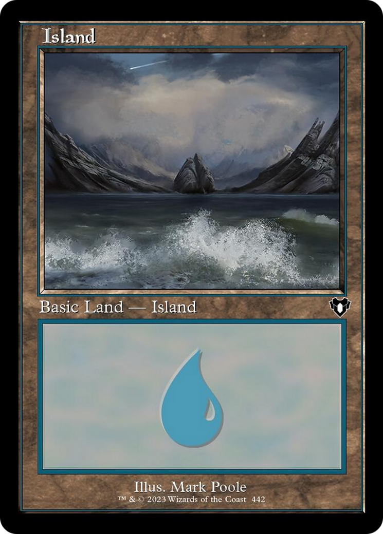 Island (442) (Retro) [Commander Masters] | Card Citadel