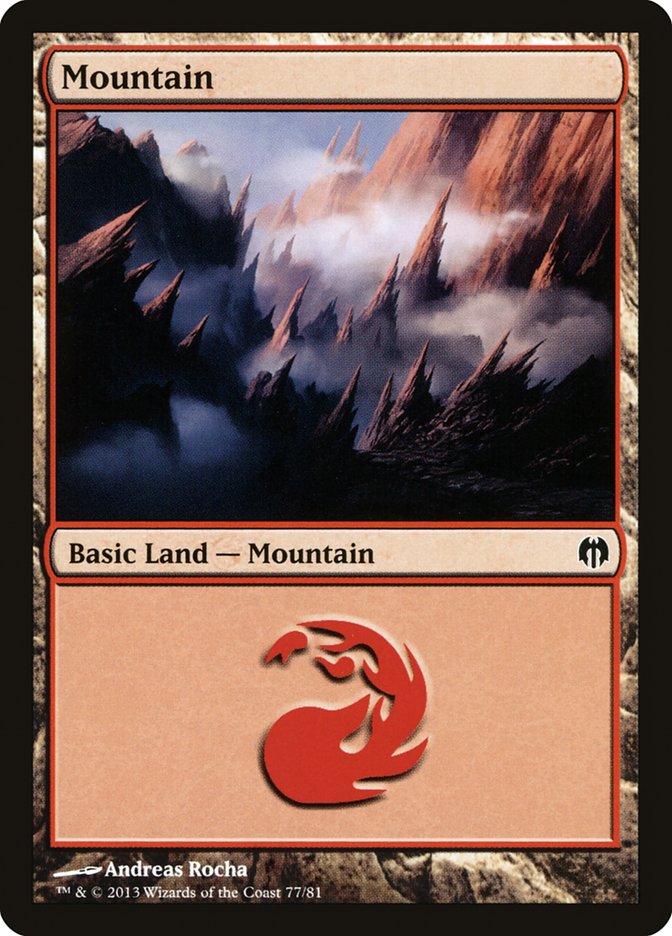 Mountain (77) [Duel Decks: Heroes vs. Monsters] | Card Citadel