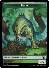 Thopter // Beast Double-Sided Token [March of the Machine Commander Tokens] | Card Citadel